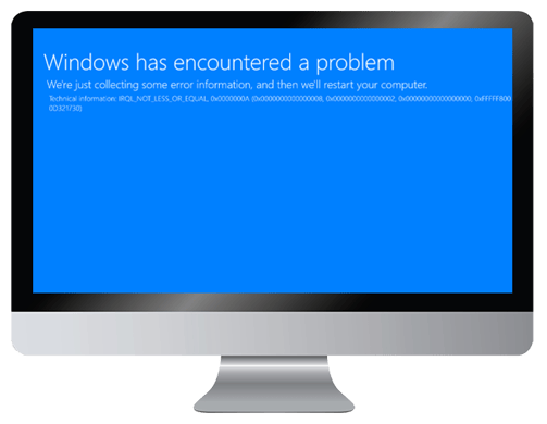 data encryption blue screen of death